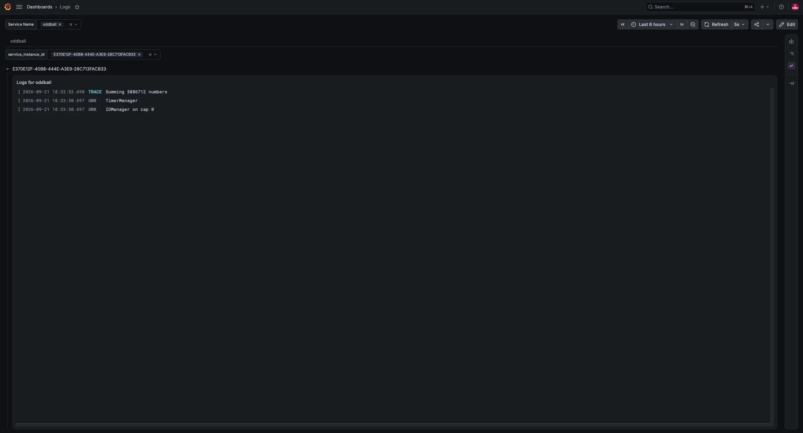 This is the same animated GIF as under Logs.